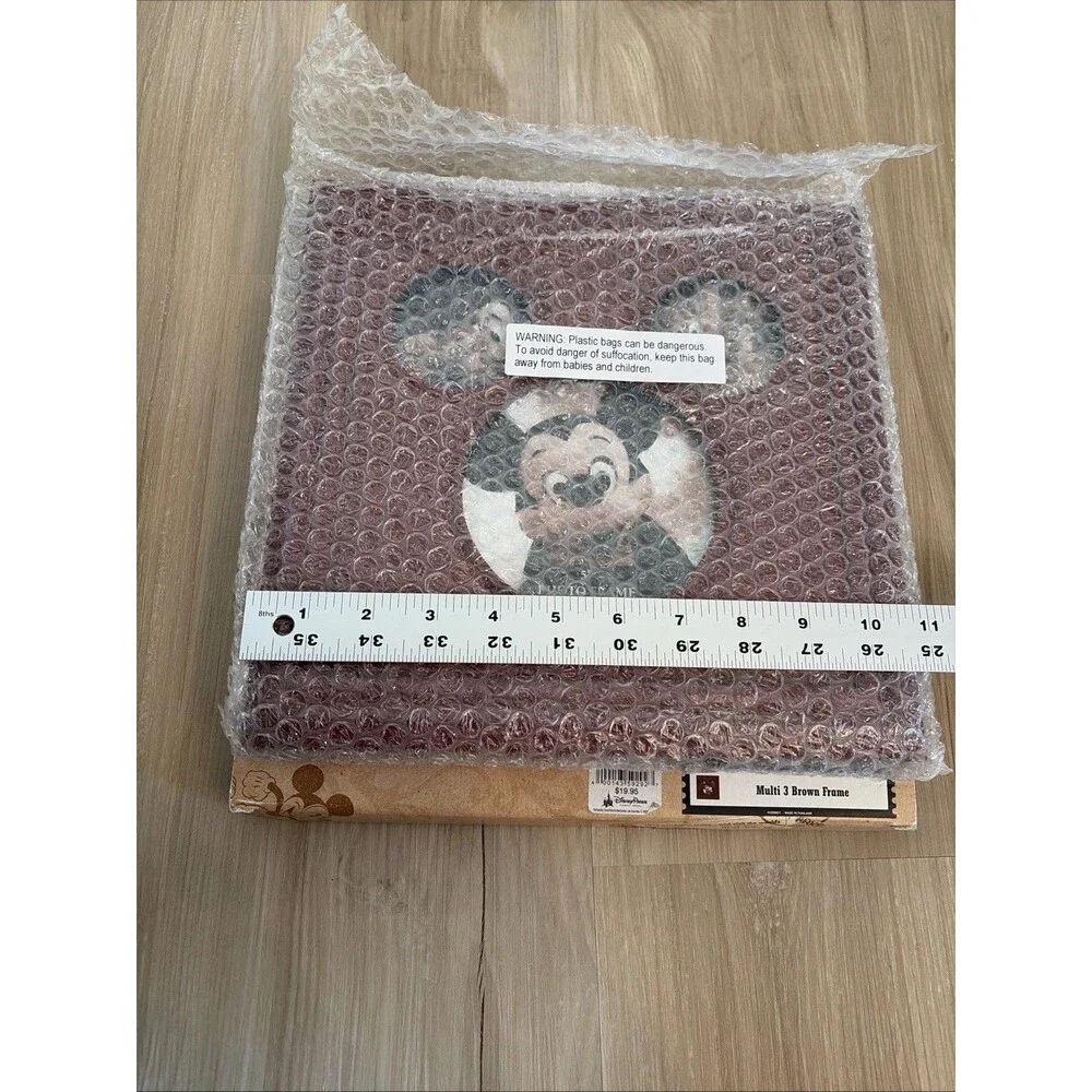 NIB WALT DISNEY PARKS MULTI 3 BROWN FRAME PICTURE FRAME Mickey Ears
